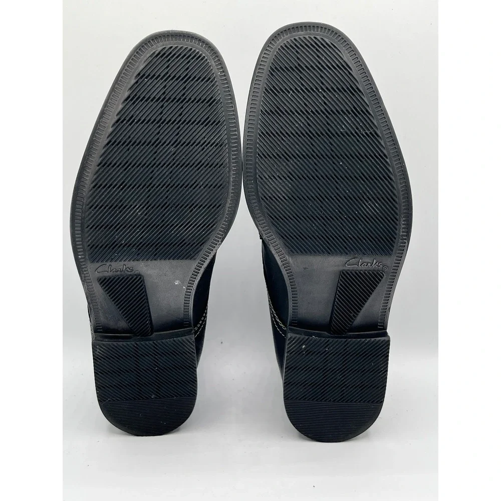 Clarks Men Black Leather Chukka Desert Boots Contrast Stitch 261196847070 Size 8